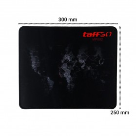 TaffGO Gaming Mouse Pad XL Desk Mat Motif Peta Dunia 300 x 250 x 3 mm - MP002 - Black - 10