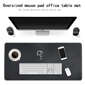 TaffGo Office Mouse Pad XL Desk Mat Bahan Kulit 40 x 80cm - A47780 - Black/Red - 7