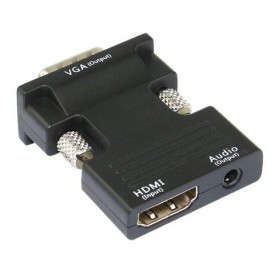 Rovtop Adapter Converter HDMI Female to VGA Male 1080P Audio Port - HV100200 - Black - 3