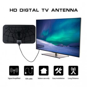 Taffware Antena TV Digital DVB-T2 High Gain 25dB with Signal Booster Amplifier - TFL-D146 - Black - 7