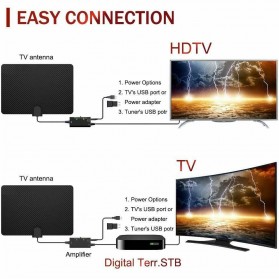 Hengshanlao Antena TV Digital Indoor DVB-T2 with Amplifier - N0039 - Black - 3