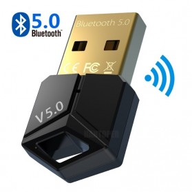 HANTOPER Mini USB Bluetooth 5.0 Receiver Dongle Music Wireless Adapter - RT1204 - Black