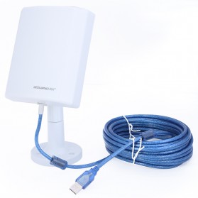 Leguang Outdoor USB WiFi Adapter 150Mbps dengan Kabel USB 5m - White - 1