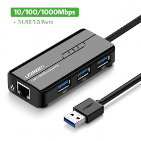 UGREEN USB Ethernet LAN Adapter RJ45 With Hub 30 3 Port