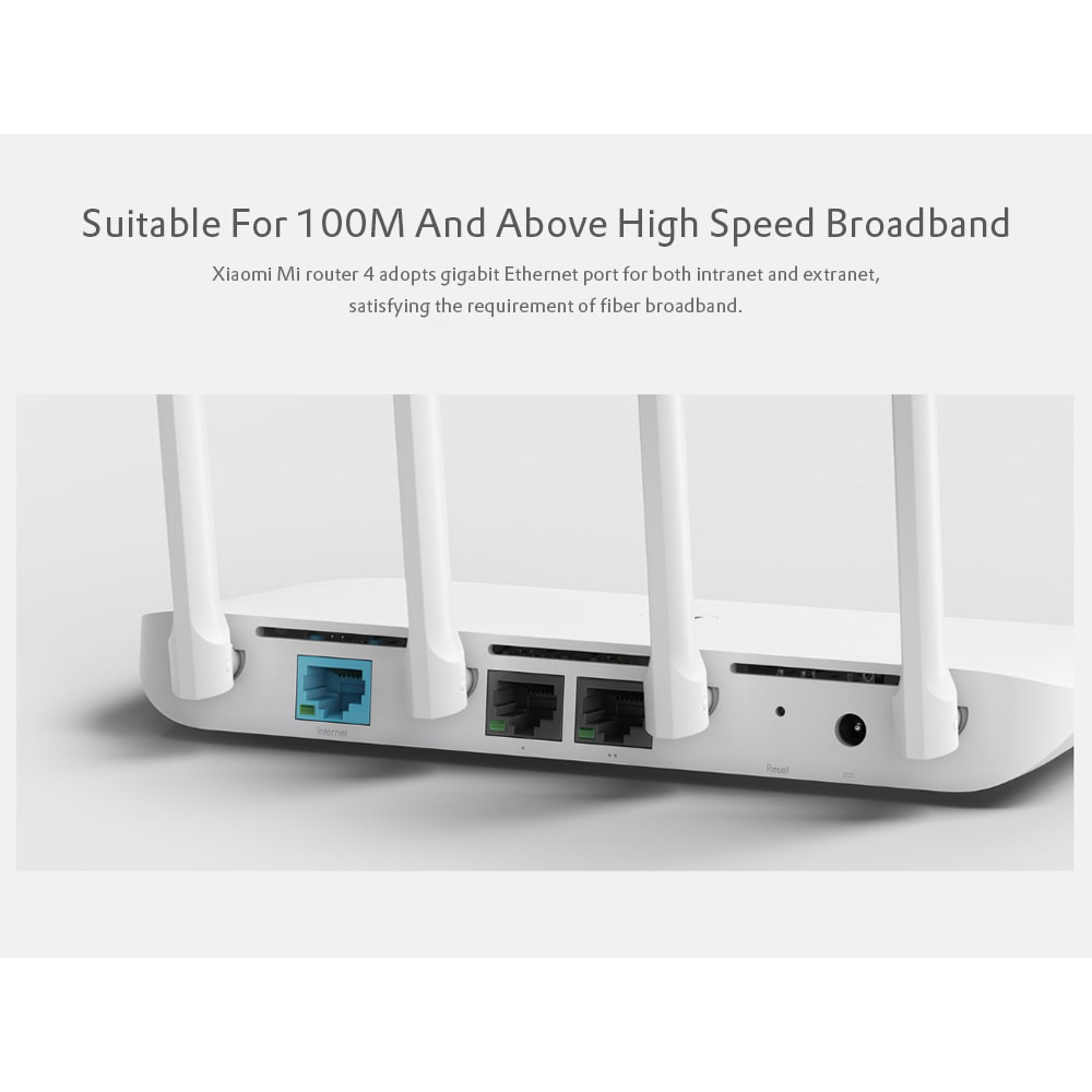 Xiaomi Mi Router 4 Dual Band Wireless Gigabit IEEE 802.11AC 4 Antenna