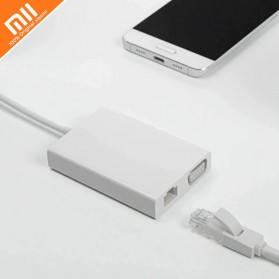 Gambar produk Xiaomi USB Type C to VGA Gigabit Ethernet 4k USB 3.0 Multifunction Adapter - ZJQ04TM