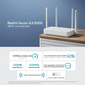 Redmi Router WiFI 6 Dual Band - AX3000 - White