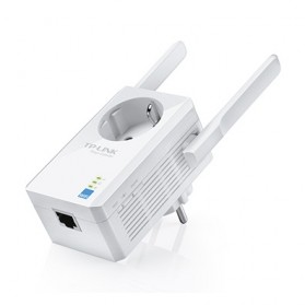 TP-LINK N300 Universal Wi-Fi Wall Plug Range Extender with External Antennas and AC Pass-thru - TL-WA860RE - White - 2