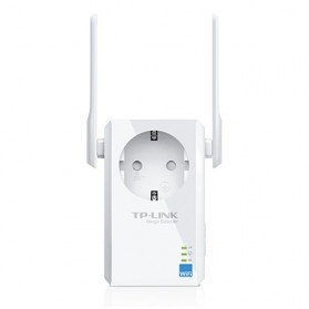 TP-LINK N300 Universal Wi-Fi Wall Plug Range Extender with External Antennas and AC Pass-thru - TL-WA860RE - White - 3