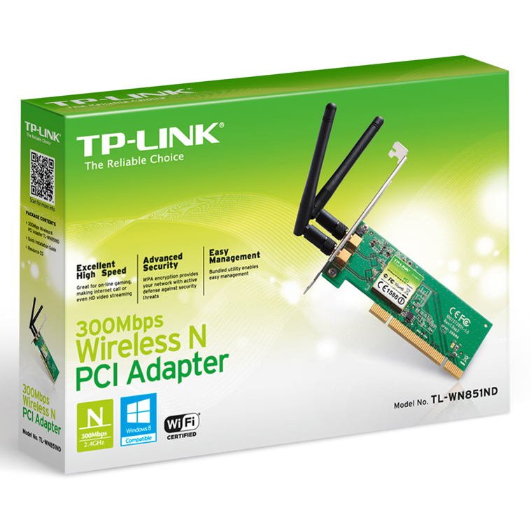 Tp Link Wireless N Pci Adapter 300mbps Tl Wn851nd Jakartanotebook Com