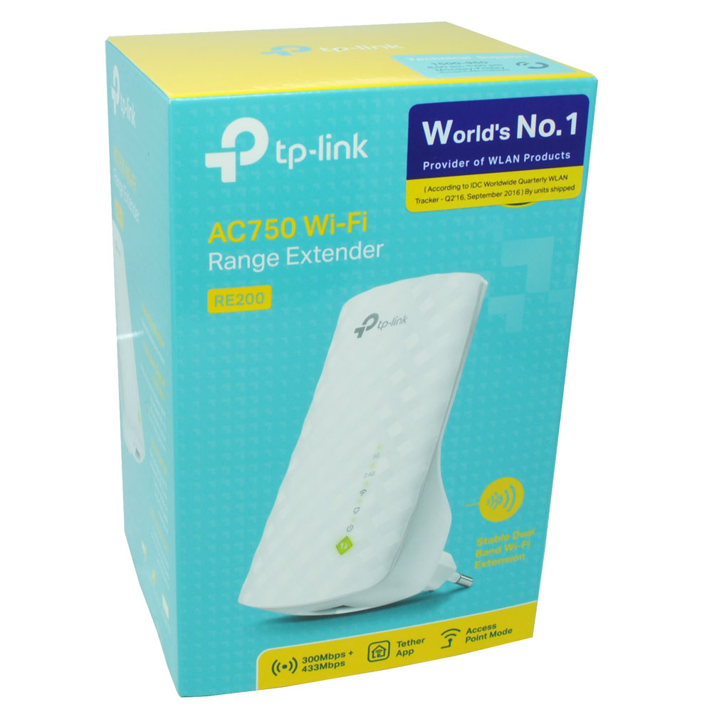 TP-LINK AC750 WiFi Range Extender - RE200 - White