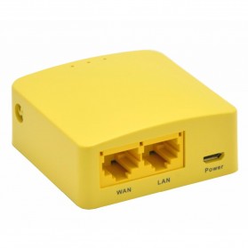 GL.iNet OpenWRT Mini Smart Router DDRI 64MB - GL-MT300N - Yellow - 2