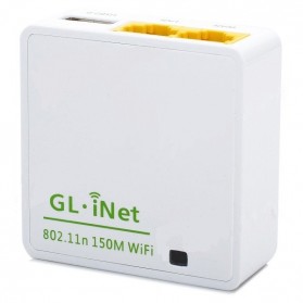 GL.iNet OpenWRT Mini Smart Router 16MB ROM - 6416A - White - 1
