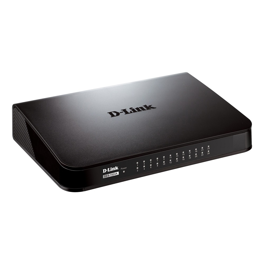 D-Link Fast Ethernet Switch 24 Port - DES-1024A - Black ...