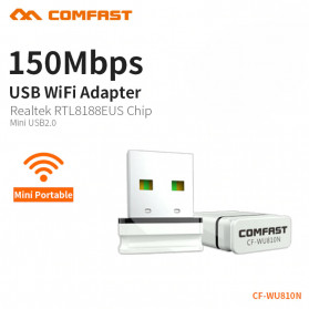 Comfast USB WiFi Adapter Wireless Transmitter & Receiver - CF-WU810N - White - 1