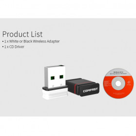 Comfast USB WiFi Adapter Wireless Transmitter & Receiver - CF-WU810N - White - 10