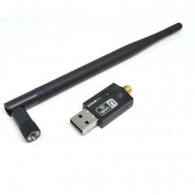 Wireless USB Adapter 802.11N 300Mbps 8192di Chipset with Antenna - Black