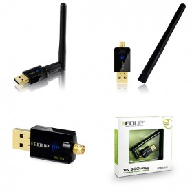 EDUP Wireless USB Adapter 802.11N 300Mbps Realtek8192CU Chispset - Black - 5