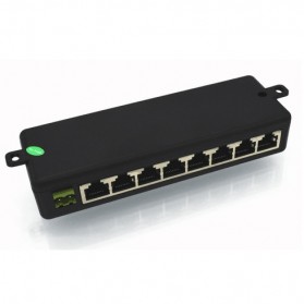 Passive PoE Injector 8 Port 48V 2A 96W - Black - 7