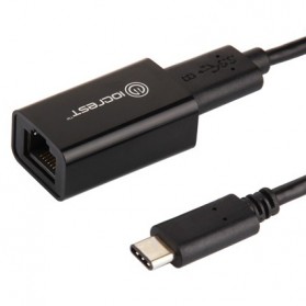 USB 3.1 Type C to RJ45 Gigabit Ethernet LAN Adapter - Black - 1
