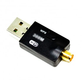 Wireless USB Adapter 802.11N 150Mbps 8192di Chipset with Antenna - Black - 3