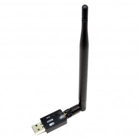 Wireless USB Adapter 802.11N 150Mbps 8192di Chipset with Antenna - Black - 4