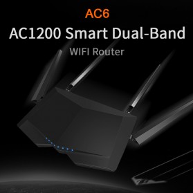 TENDA AC1200 Smart Dual-Band WiFi Router - AC6 - Black - 2