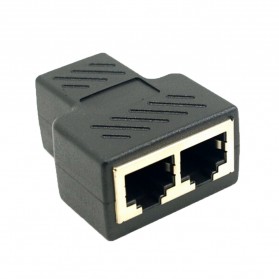 SIFREE RJ45 LAN Ethernet Network Connector Splitter 1 to 2 - DN0190 - Black - 5