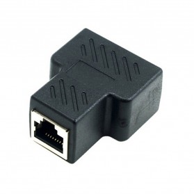 SIFREE RJ45 LAN Ethernet Network Connector Splitter 1 to 2 - DN0190 - Black - 6