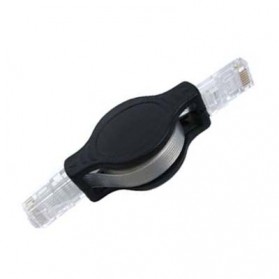 CAT5e Retractable RJ45 to RJ45 Cable 1.5m - CN080 - Black - 1