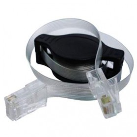 CAT5e Retractable RJ45 to RJ45 Cable 1.5m - CN080 - Black - 2