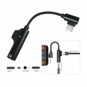 GRWIBEOU Audio Converter USB Type C to 3.5mm Charger Port - GR35C - Black