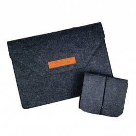 Rhodey Sleeve Case Laptop Macbook 15 Inch with Pouch - AK15 - Black