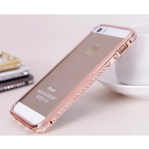 SULADA Bumber Frame Diamond Series for iPhone 4/4s - Rose 