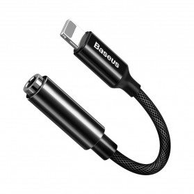 Baseus Kabel Konverter Audio Adaptor Lightning to 3.5mm - CALL3-01 - Black