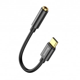 Baseus Kabel Konverter Audio Adaptor USB Type C to 3.5mm - CATL54-01 - Black