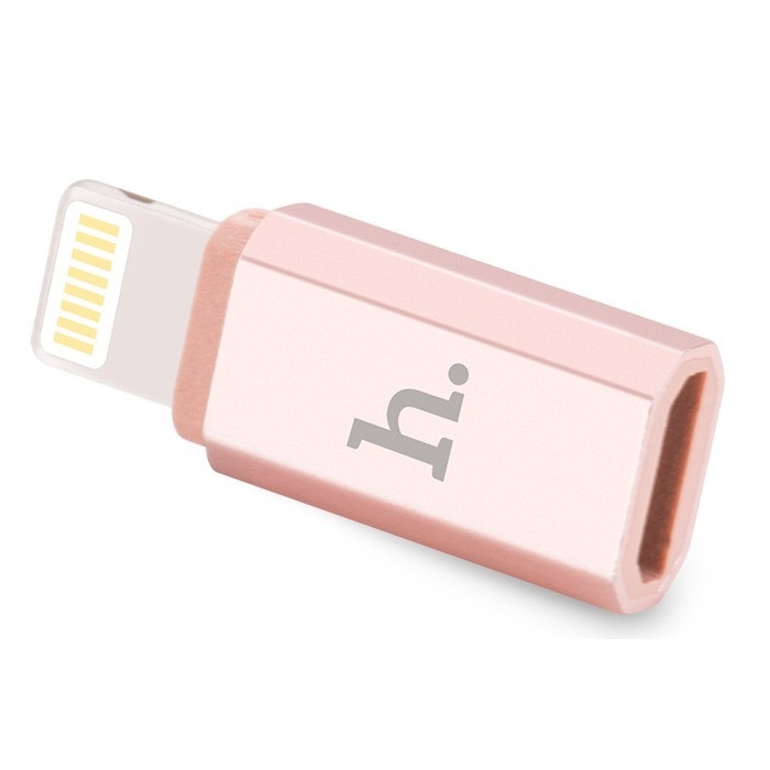 Hoco Lightning to Micro USB Adapter - Rose Gold 