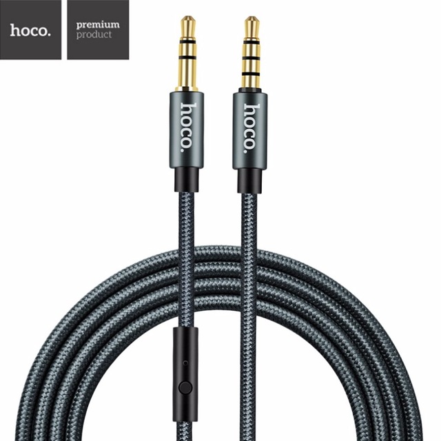 Hoco Kabel AUX 3.5mm Braided with Mic 1 