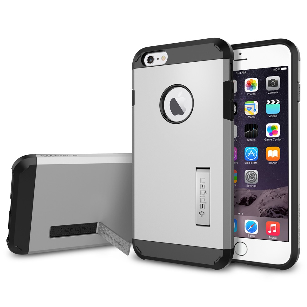 sgp tough armor plastic tpu combination with kickstand for iphone 6 plus oem silver sgp tough armor plastic tpu combination with kickstand for iphone 6 plus oem silver