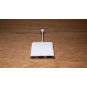 Adapter USB Type C ke USB 3.0, Type-C & HDMI - White - 4