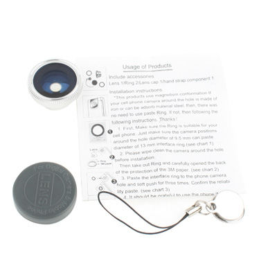 Fisheye Wide Angle 180 Degree Lens for iPhone 4 / Mobile 