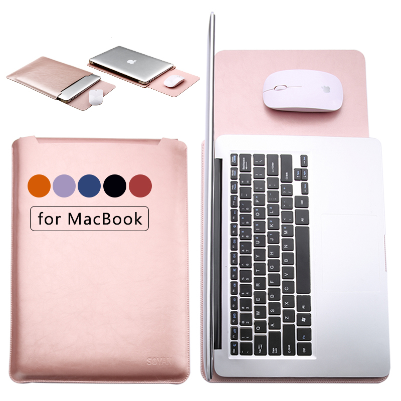 Leather Sleeve Case for Macbook Pro 2016 Touch Bar & Macbook Air 13