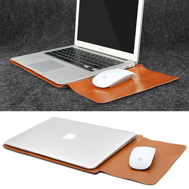 Leather Sleeve Case for Macbook Pro 2016 Touch Bar & Macbook Air 13