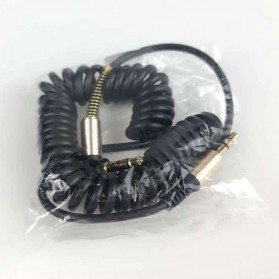 Kabel AUX Jack 3.5mm HiFi Spring Type L - 161218 - Black - 7