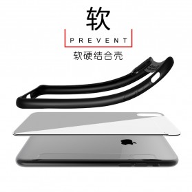 Transparent Fitted Protective Hardcase for iPhone X - Black - 4
