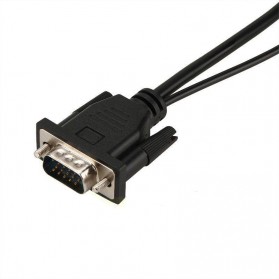 Kabel Adapter Converter VGA Male ke HDMI 1080P dengan Audio - Black - 5
