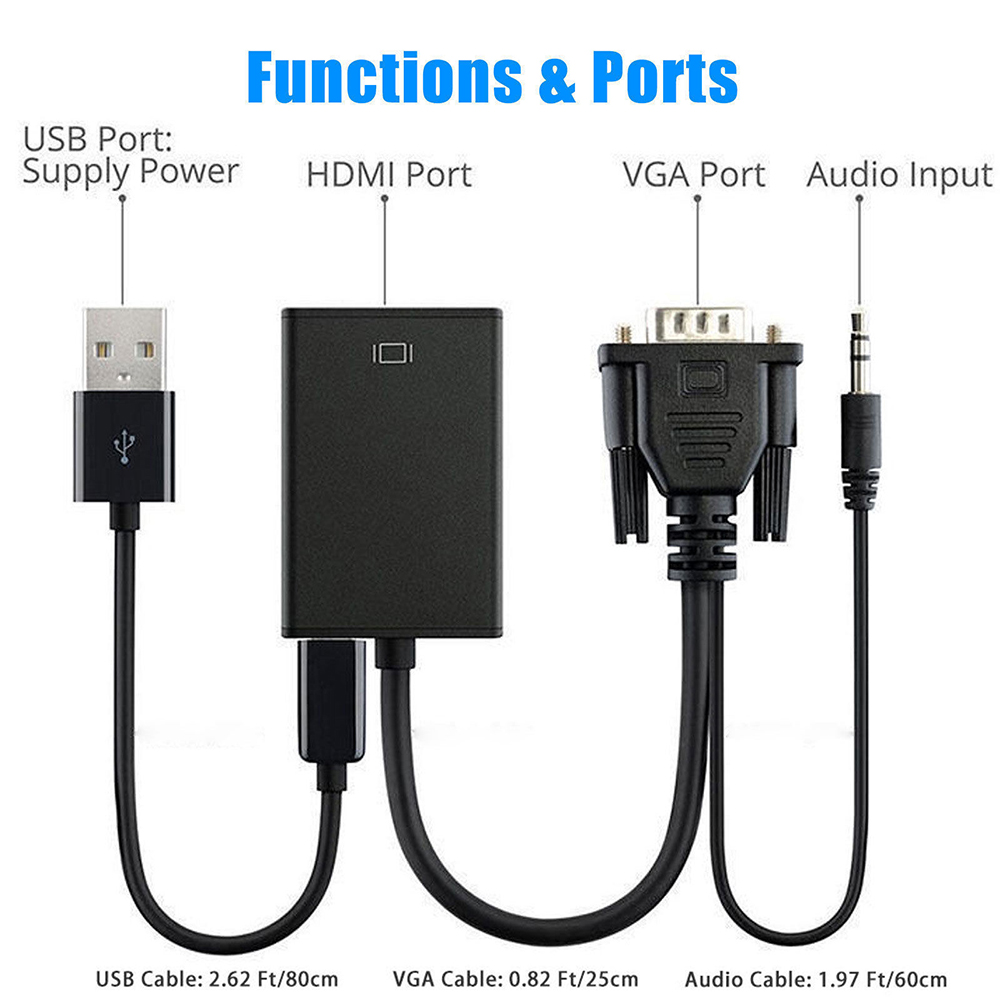 Kabel Adapter Converter VGA Male ke 