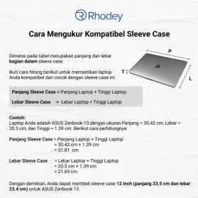 Rhodey Sleeve Case Laptop Macbook 15 Inch with Pouch - AK01 - Dark Gray - 8