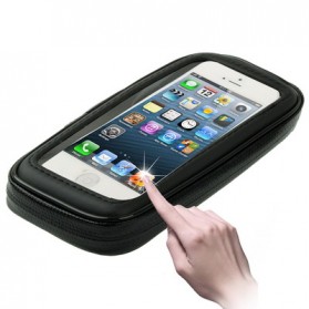 Bike Mount & Waterproof / Sand-proof / Snow-proof / Dirt-proof Tough Touch Case for iPhone 5/5S/5C/SE iPod Touch 5 - Black - 2