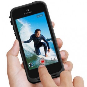 Casing Waterproof Ultra-slim untuk iPhone 5/5S/SE - Black - 3